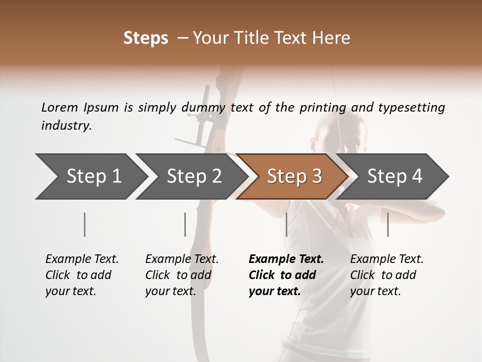 Focus Female Holding PowerPoint Template