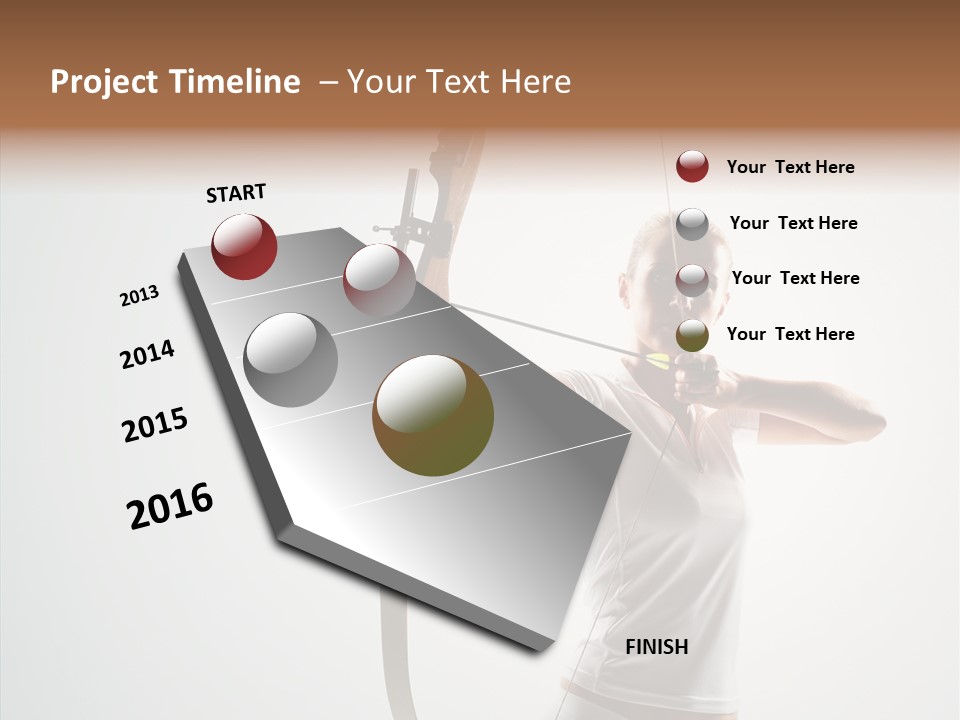 Focus Female Holding PowerPoint Template