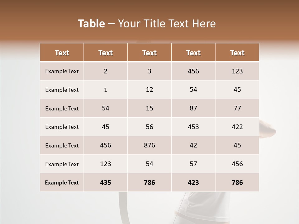 Focus Female Holding PowerPoint Template