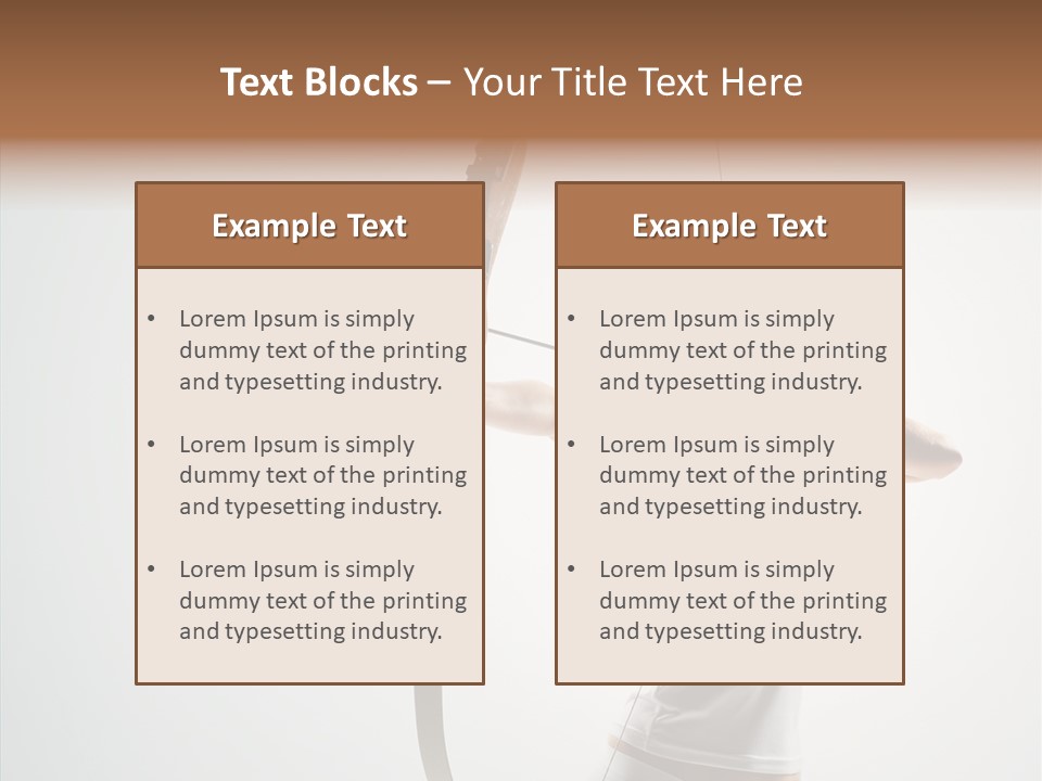 Focus Female Holding PowerPoint Template