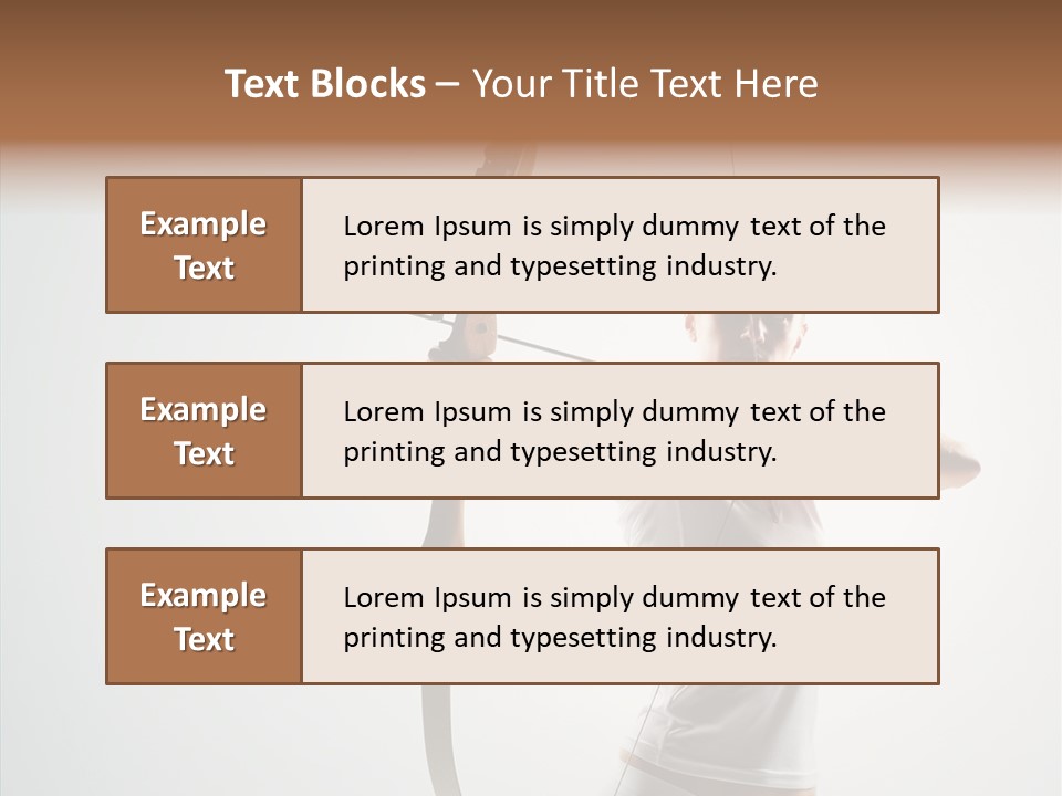 Focus Female Holding PowerPoint Template