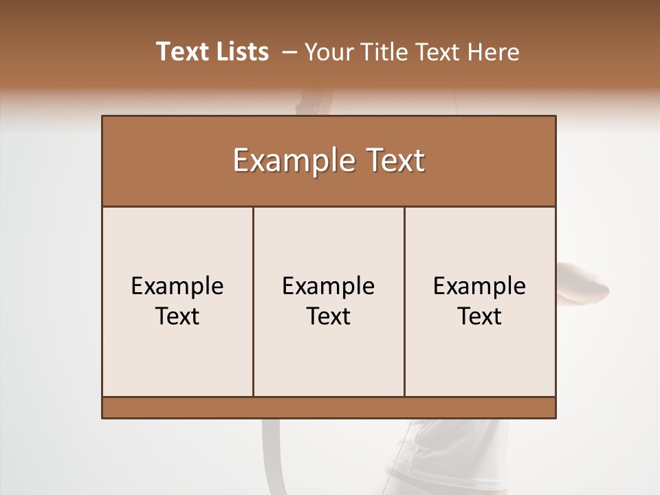 Focus Female Holding PowerPoint Template