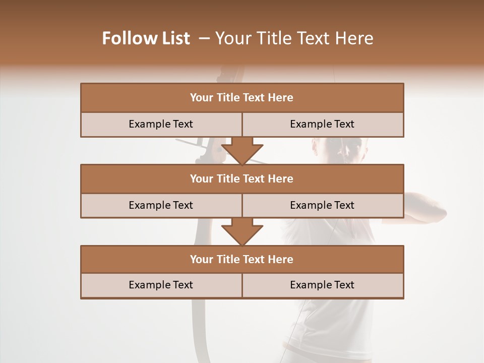 Focus Female Holding PowerPoint Template
