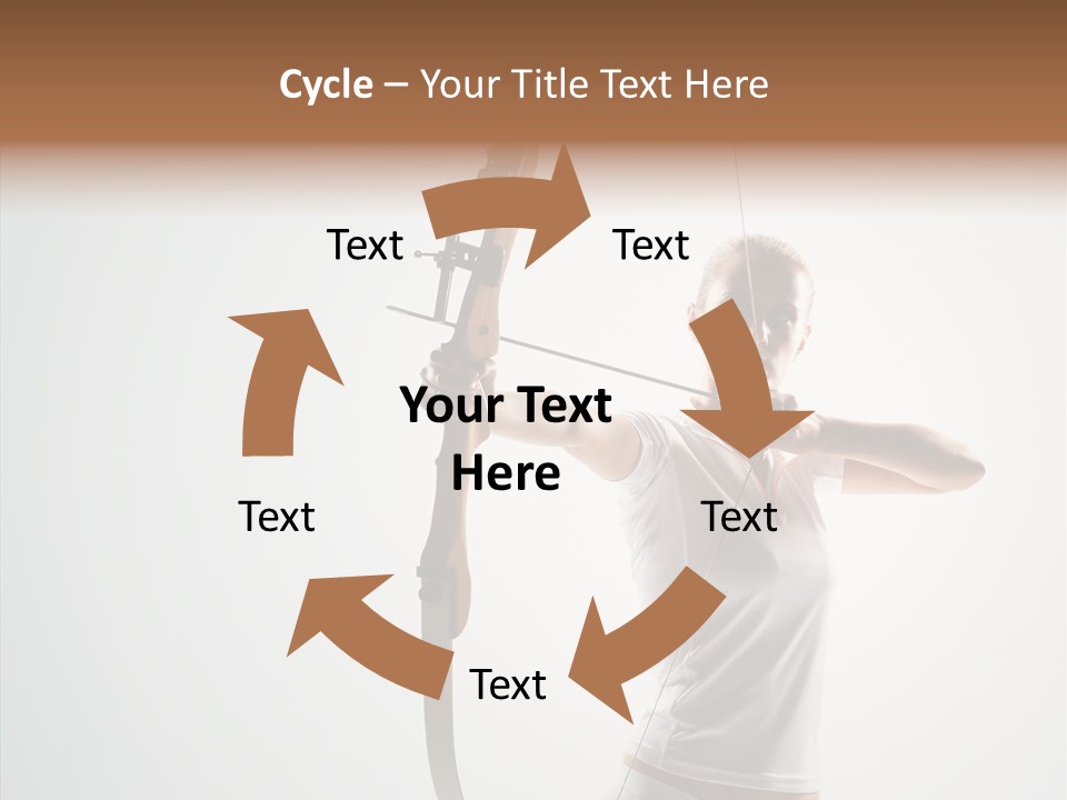 Focus Female Holding PowerPoint Template