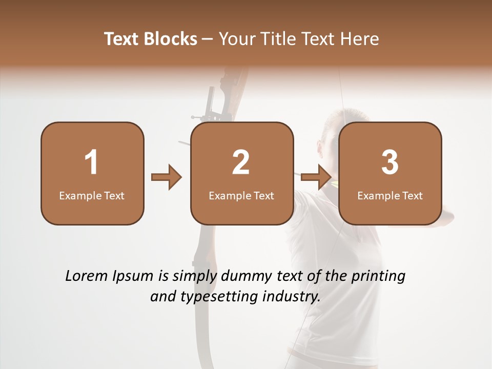 Focus Female Holding PowerPoint Template