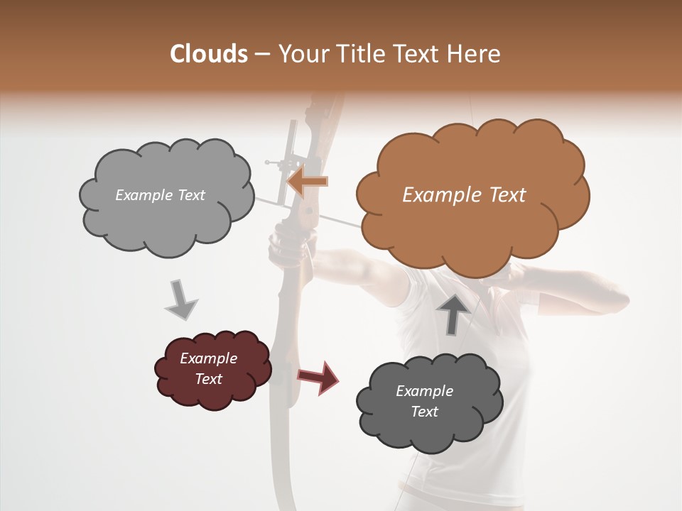 Focus Female Holding PowerPoint Template