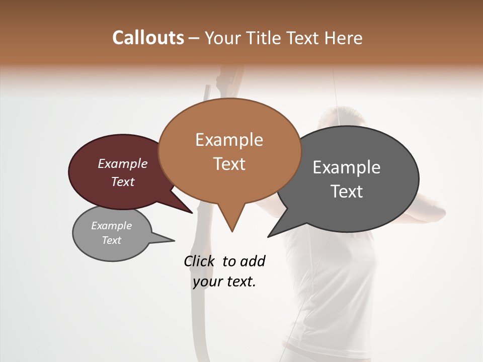 Focus Female Holding PowerPoint Template