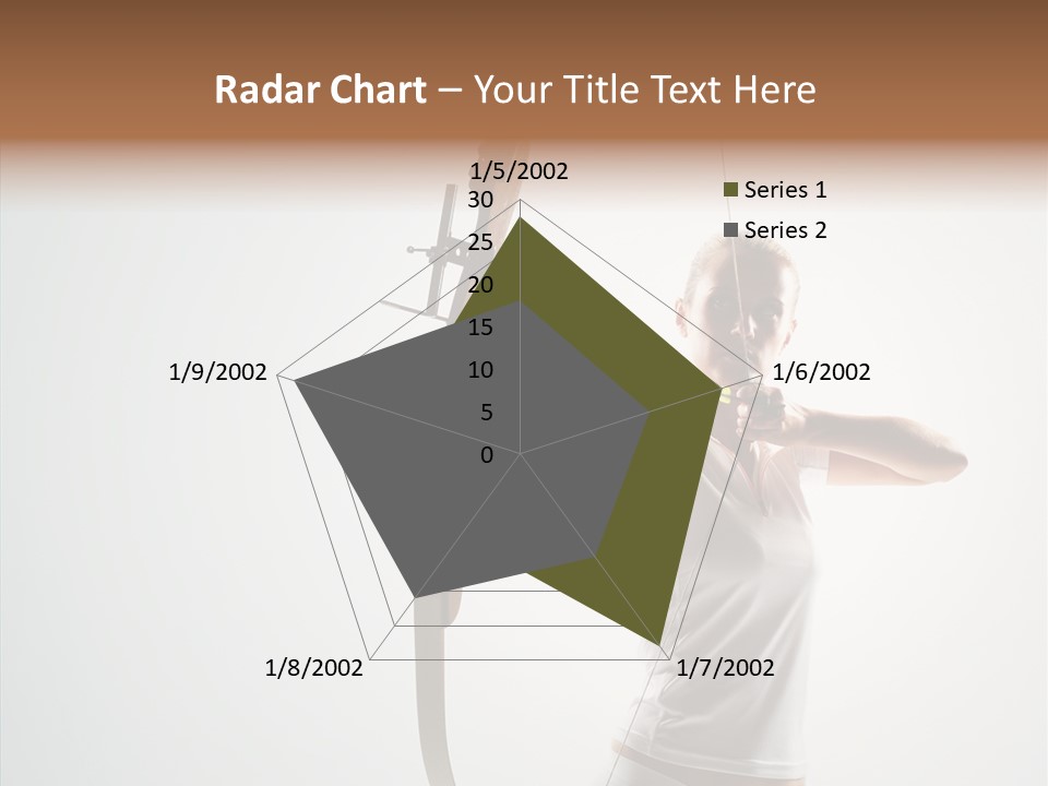 Focus Female Holding PowerPoint Template