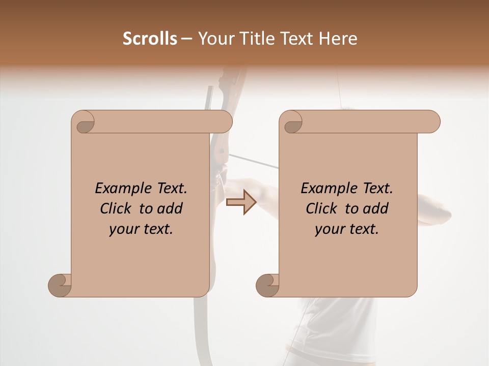 Focus Female Holding PowerPoint Template