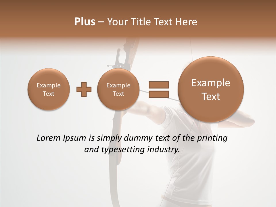Focus Female Holding PowerPoint Template