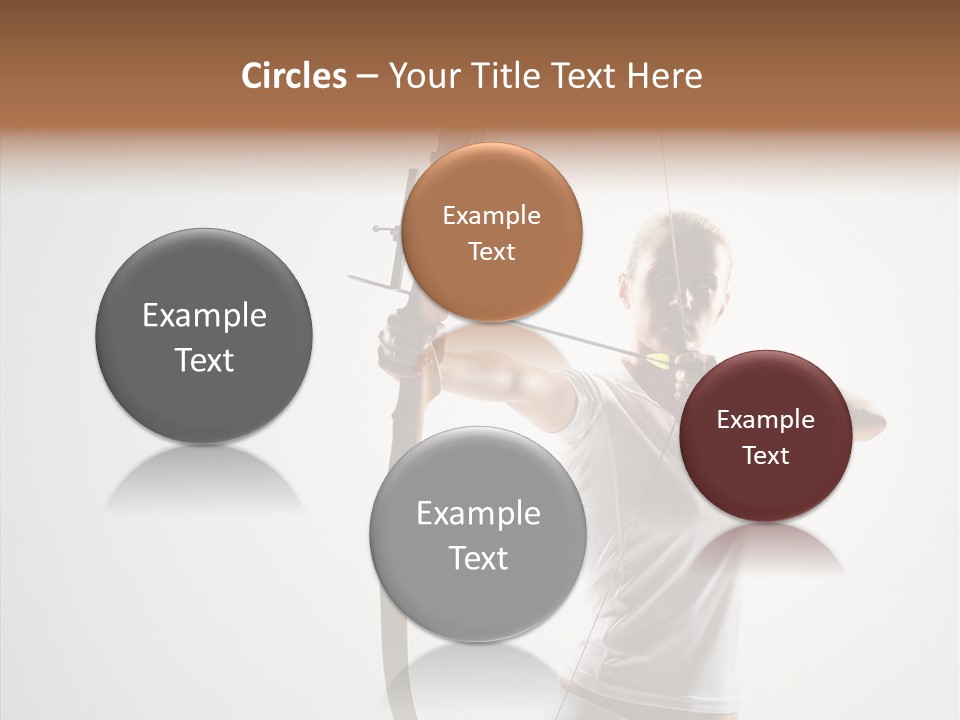 Focus Female Holding PowerPoint Template
