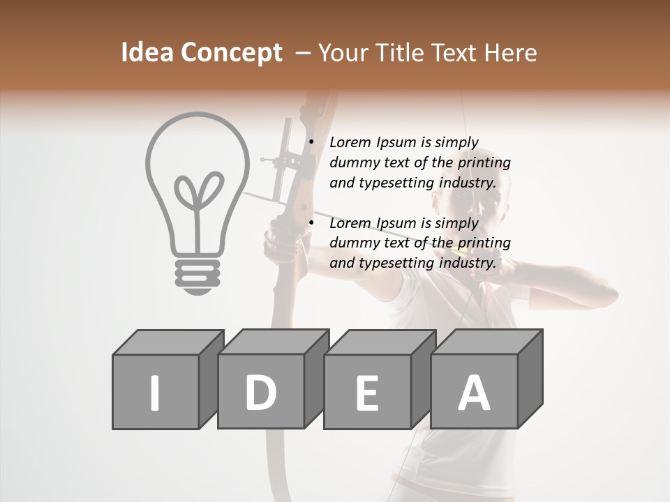 Focus Female Holding PowerPoint Template