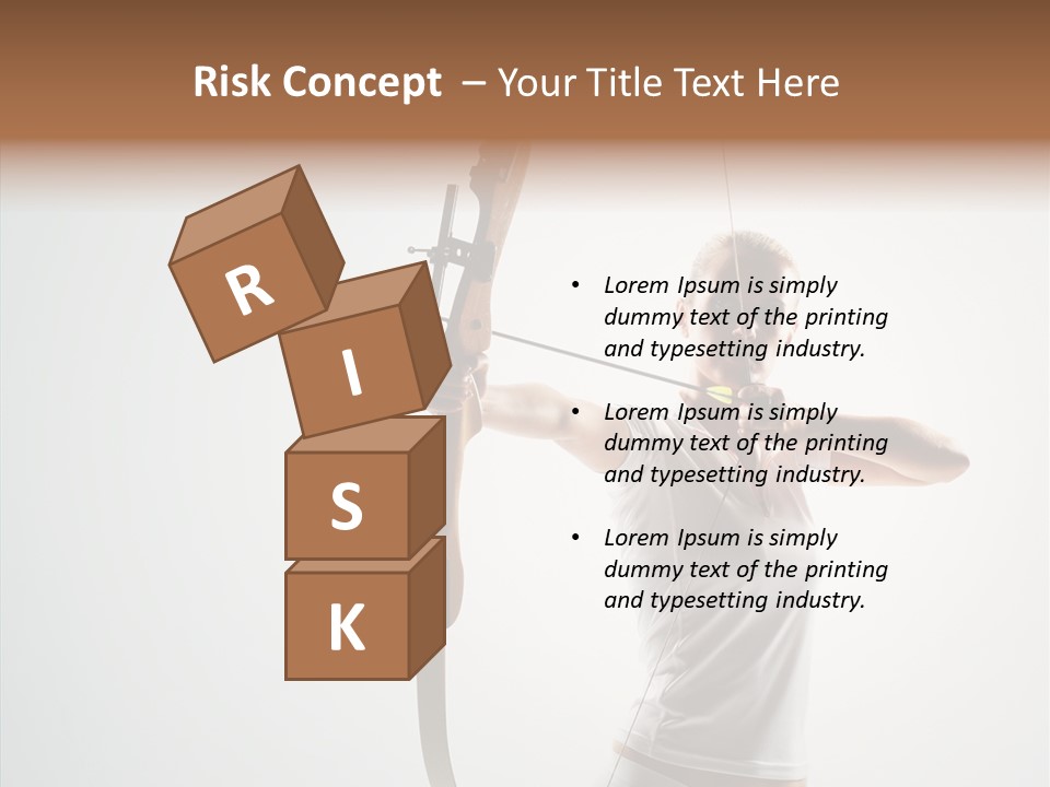 Focus Female Holding PowerPoint Template