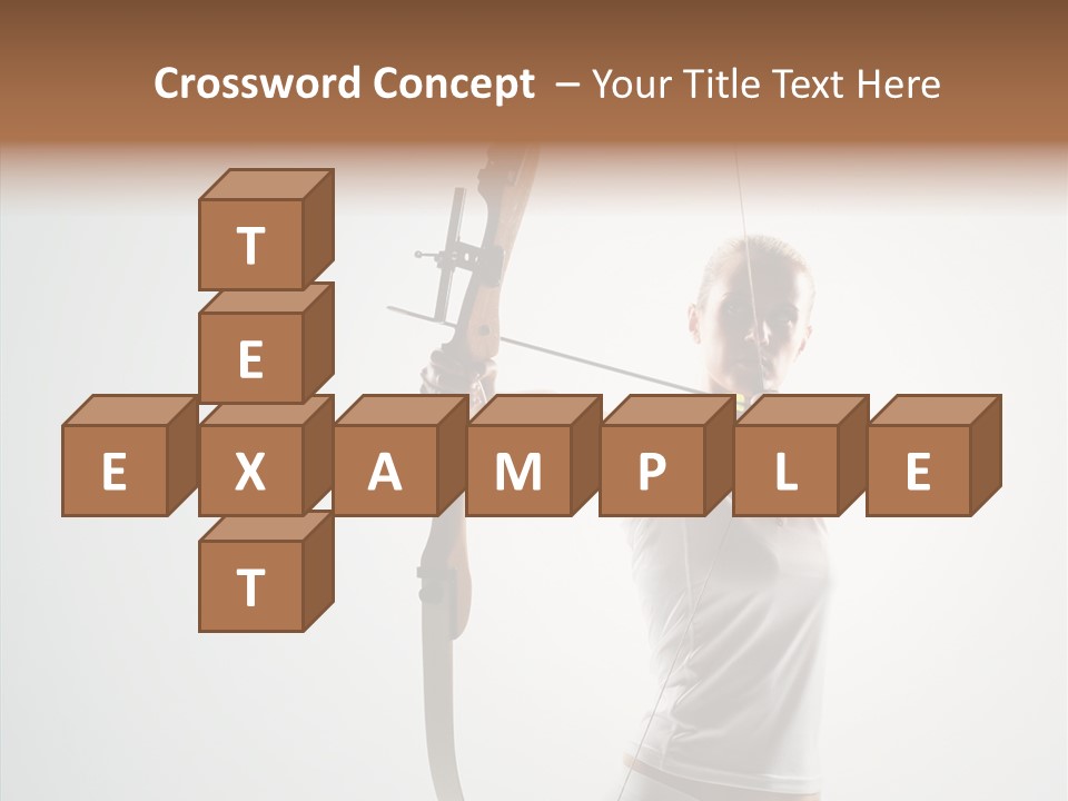 Focus Female Holding PowerPoint Template