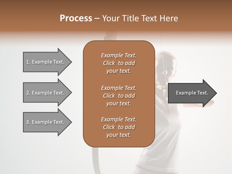 Focus Female Holding PowerPoint Template