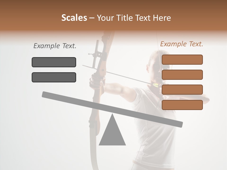 Focus Female Holding PowerPoint Template