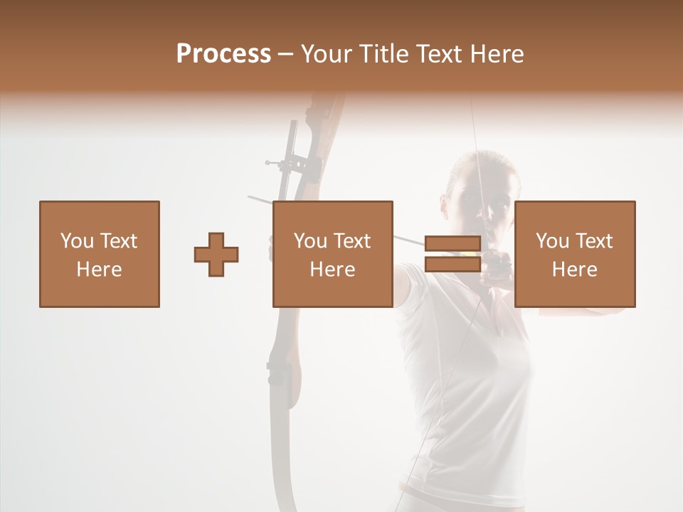 Focus Female Holding PowerPoint Template