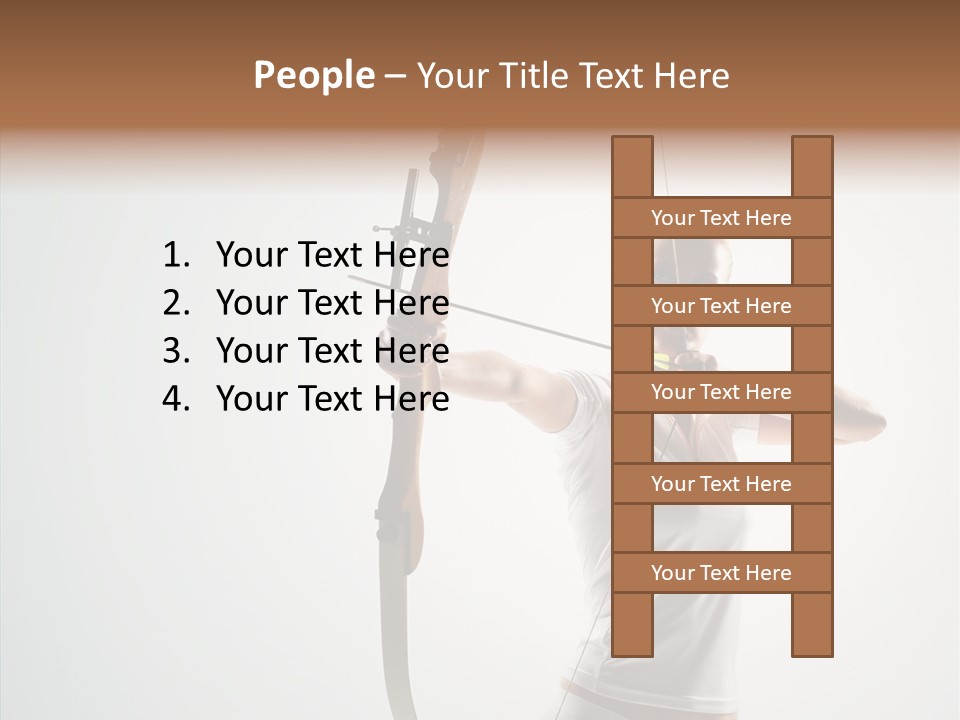 Focus Female Holding PowerPoint Template