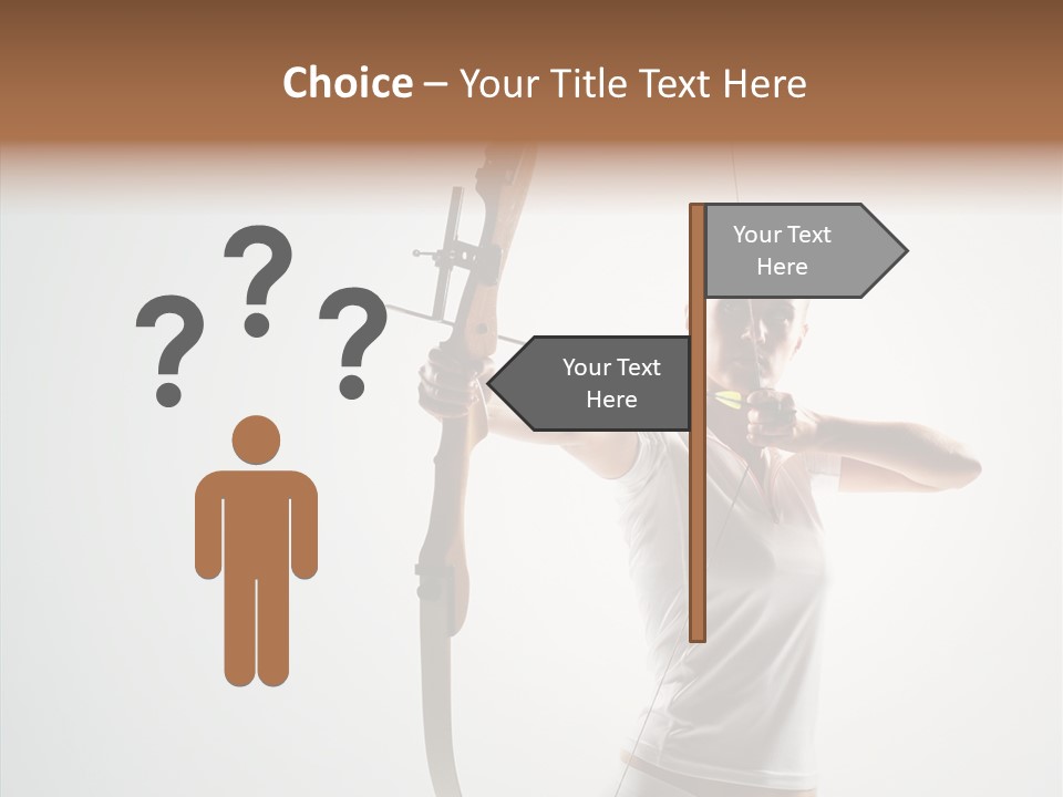 Focus Female Holding PowerPoint Template