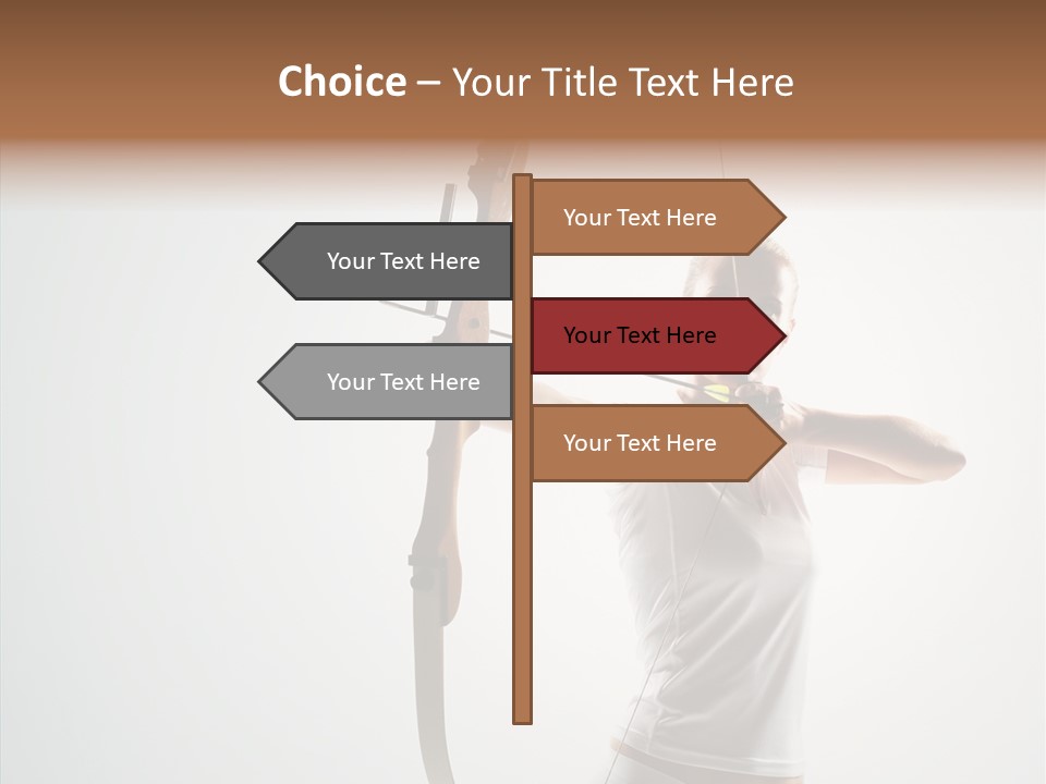 Focus Female Holding PowerPoint Template