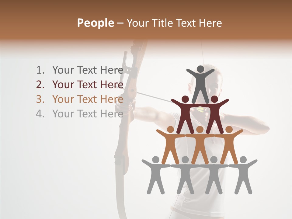 Focus Female Holding PowerPoint Template