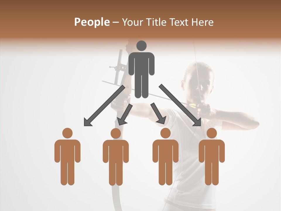 Focus Female Holding PowerPoint Template