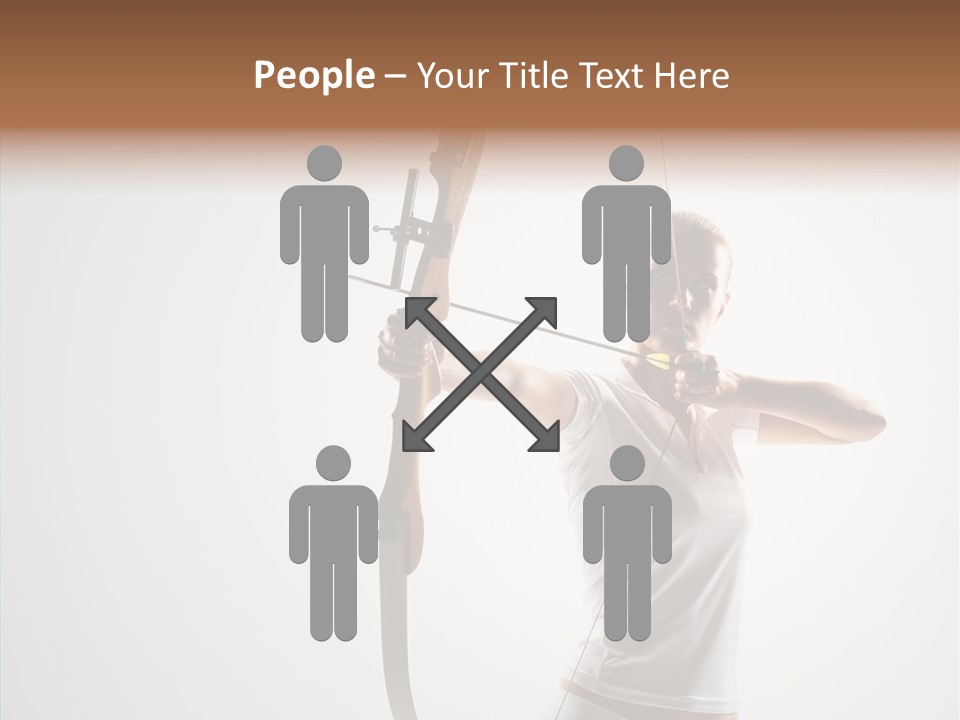 Focus Female Holding PowerPoint Template