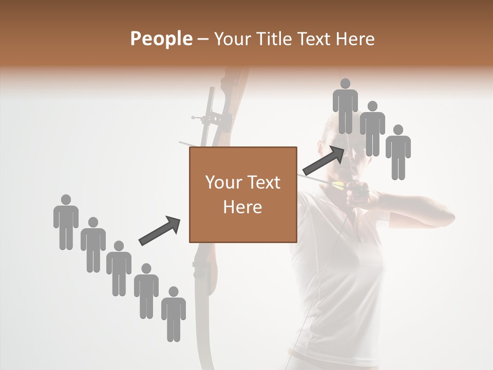 Focus Female Holding PowerPoint Template