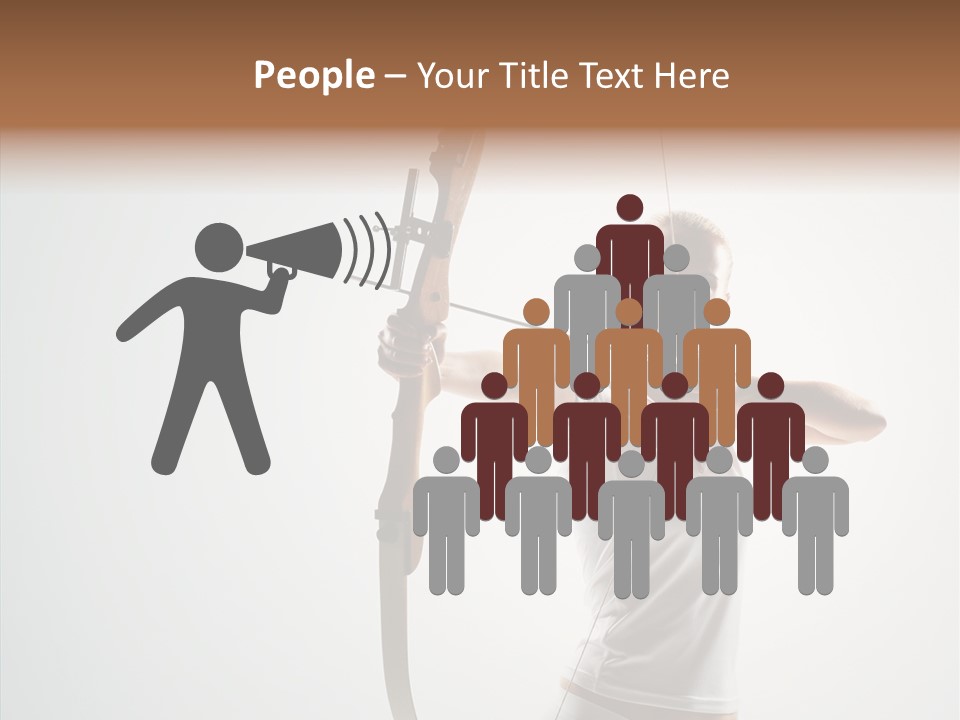 Focus Female Holding PowerPoint Template