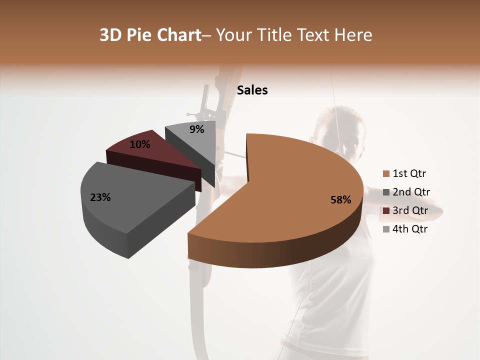 Focus Female Holding PowerPoint Template