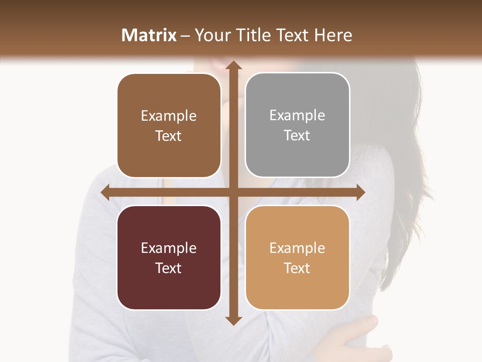 Lady Doubt White PowerPoint Template