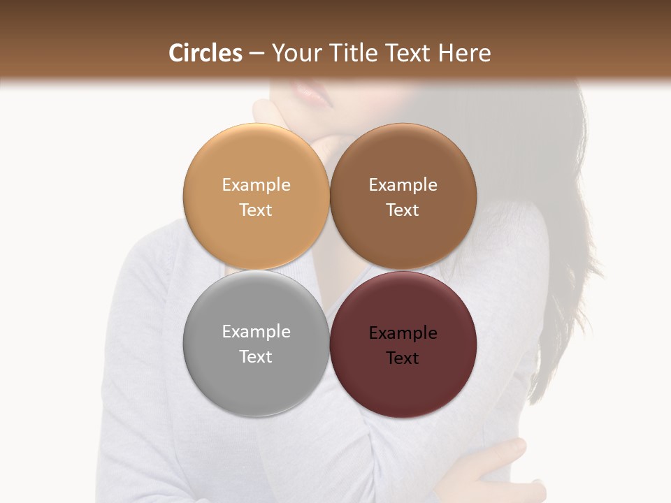 Lady Doubt White PowerPoint Template