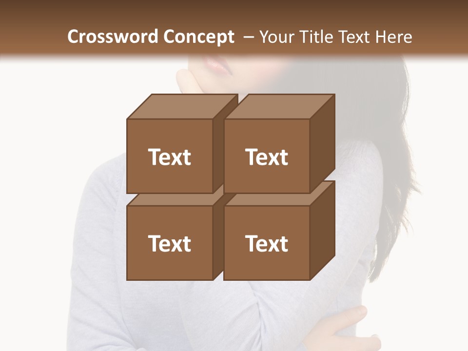 Lady Doubt White PowerPoint Template