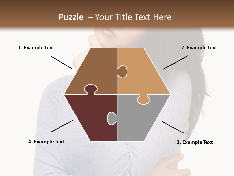 Lady Doubt White PowerPoint Template