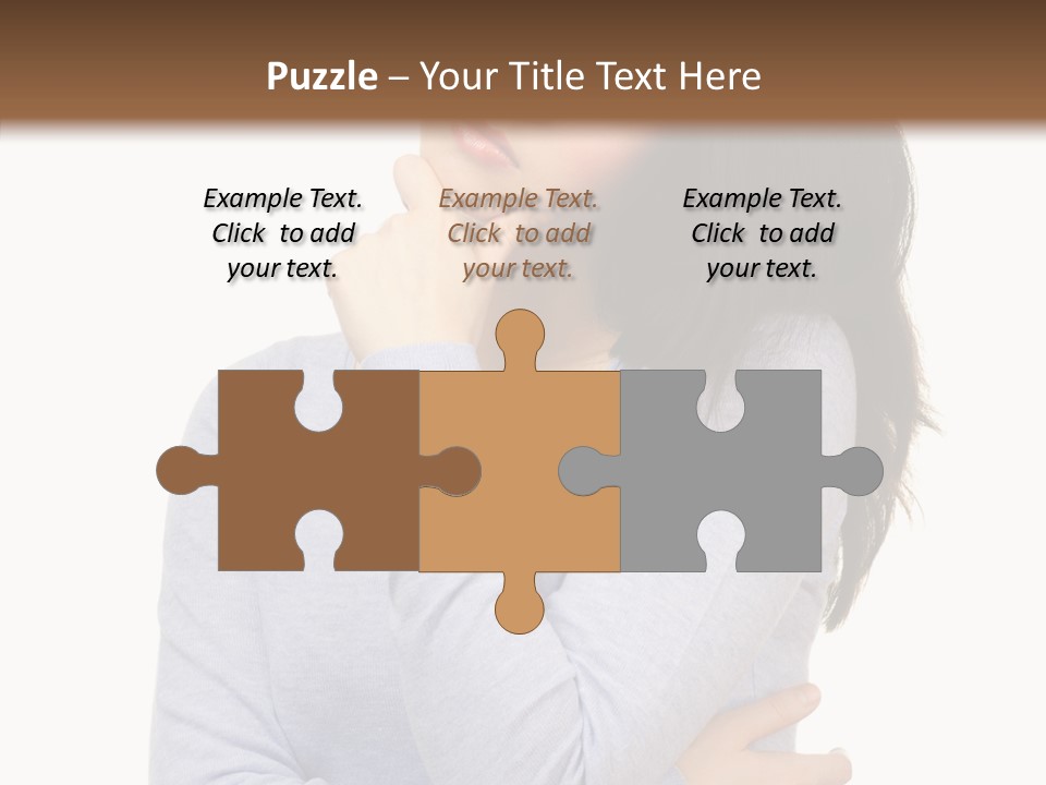 Lady Doubt White PowerPoint Template