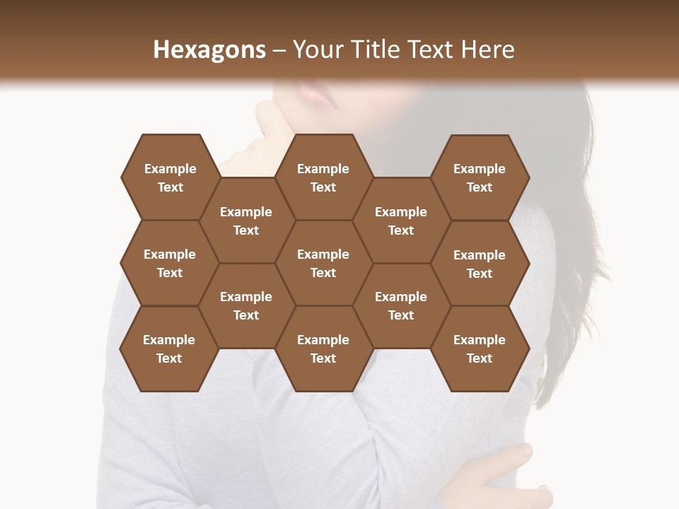 Lady Doubt White PowerPoint Template