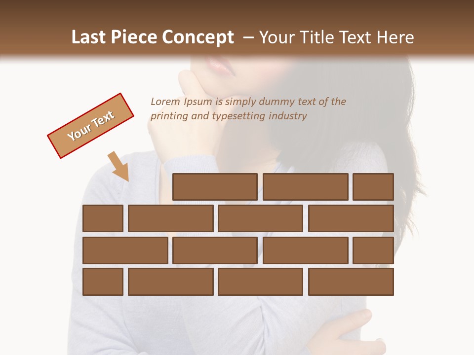 Lady Doubt White PowerPoint Template