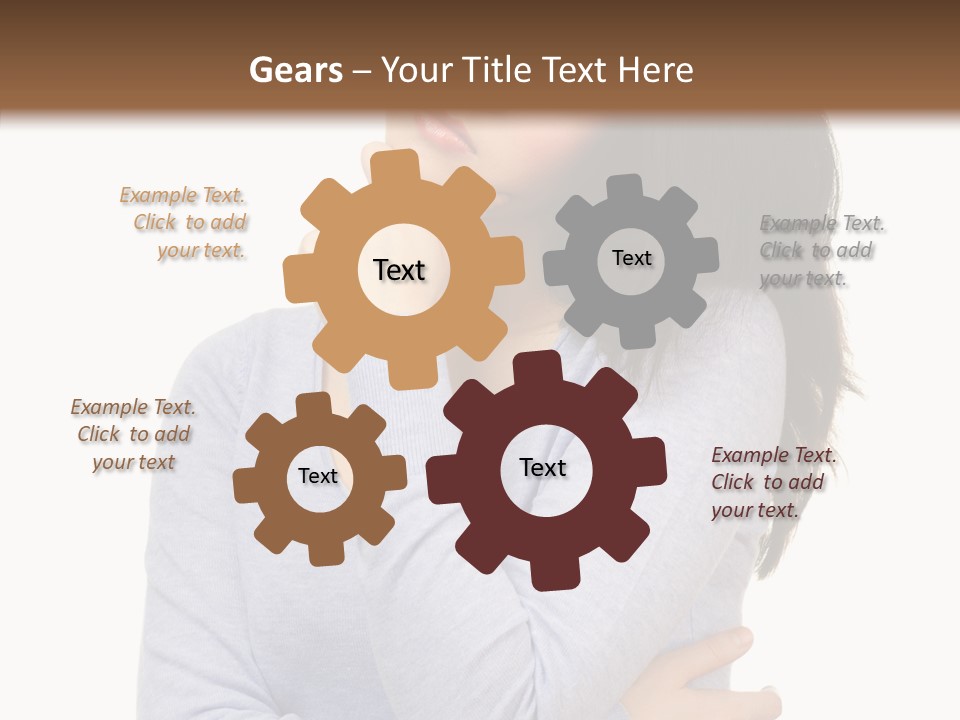 Lady Doubt White PowerPoint Template