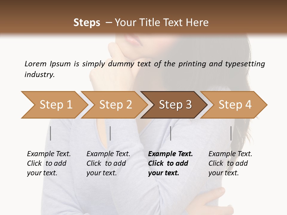 Lady Doubt White PowerPoint Template