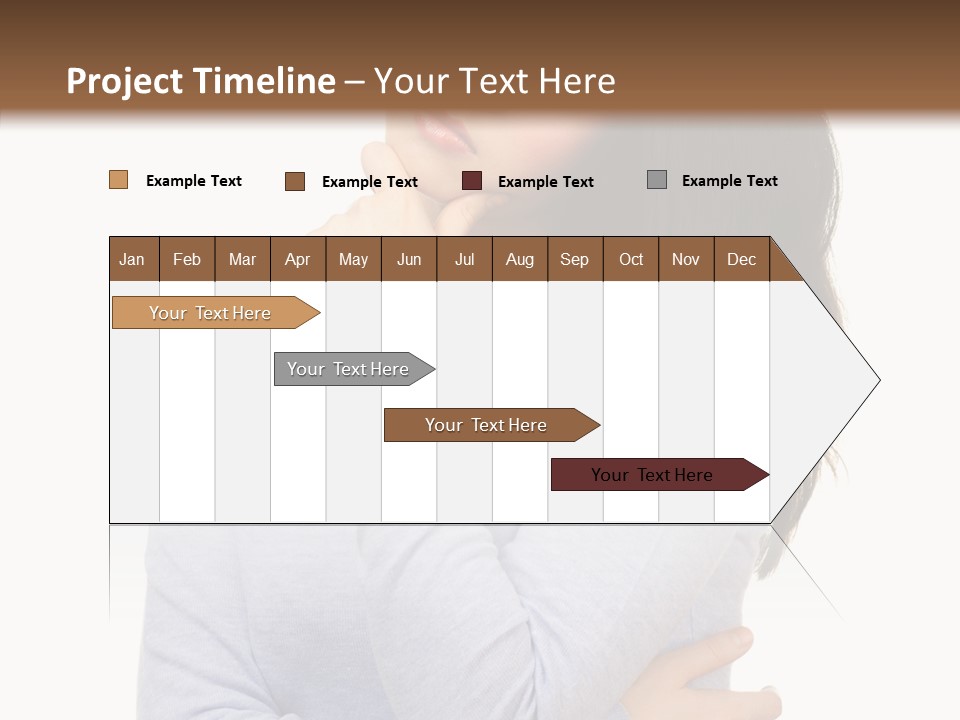 Lady Doubt White PowerPoint Template