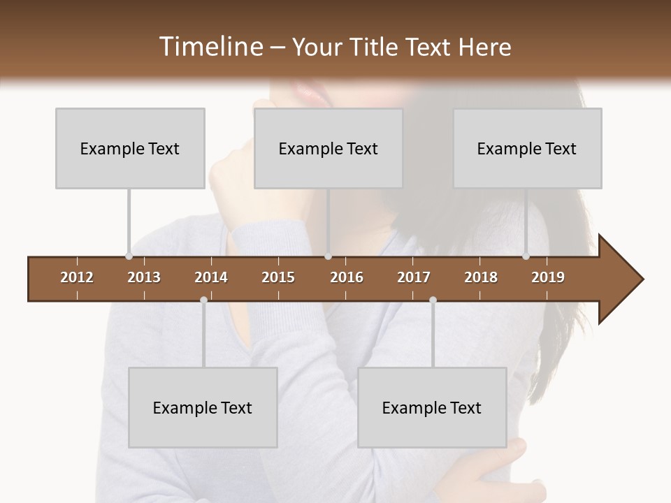 Lady Doubt White PowerPoint Template