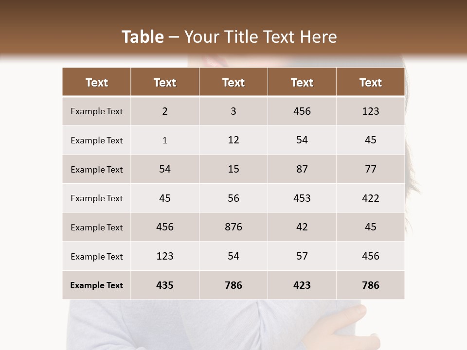 Lady Doubt White PowerPoint Template