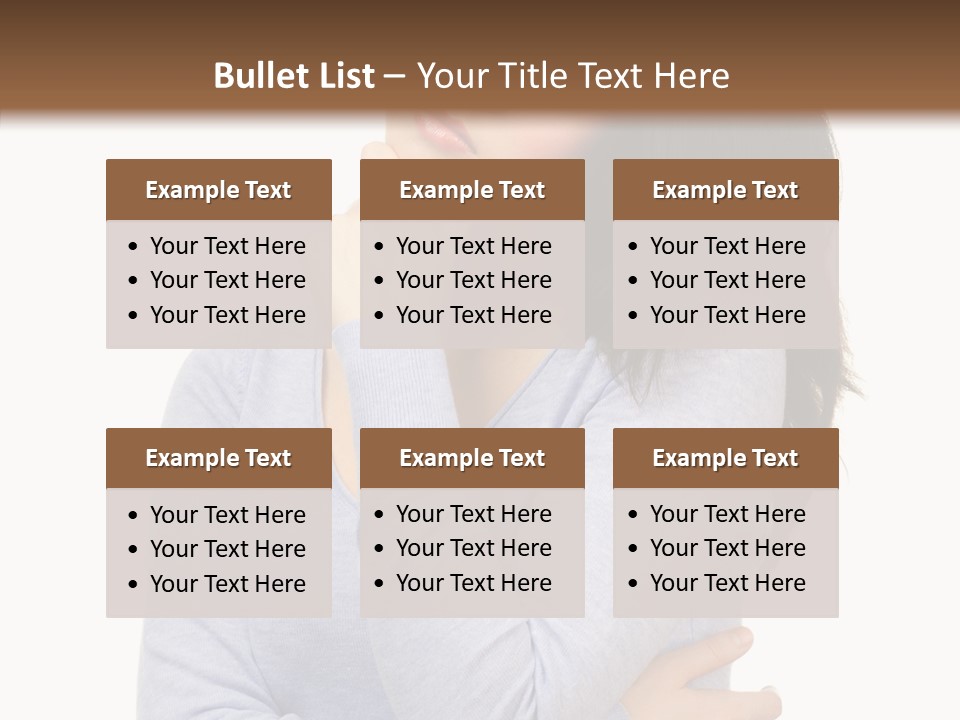 Lady Doubt White PowerPoint Template