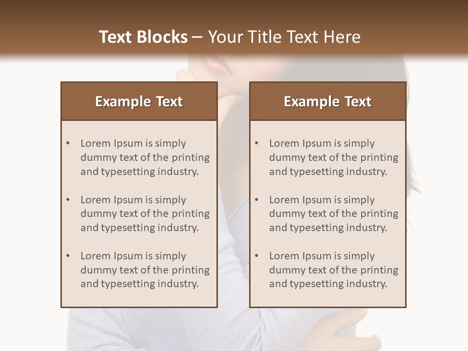 Lady Doubt White PowerPoint Template