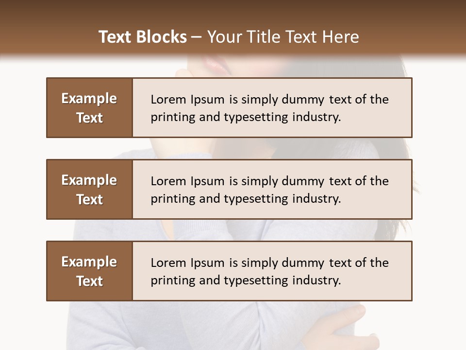 Lady Doubt White PowerPoint Template