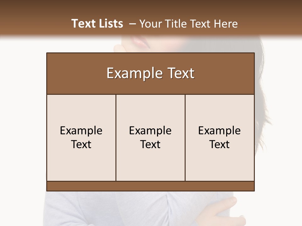 Lady Doubt White PowerPoint Template