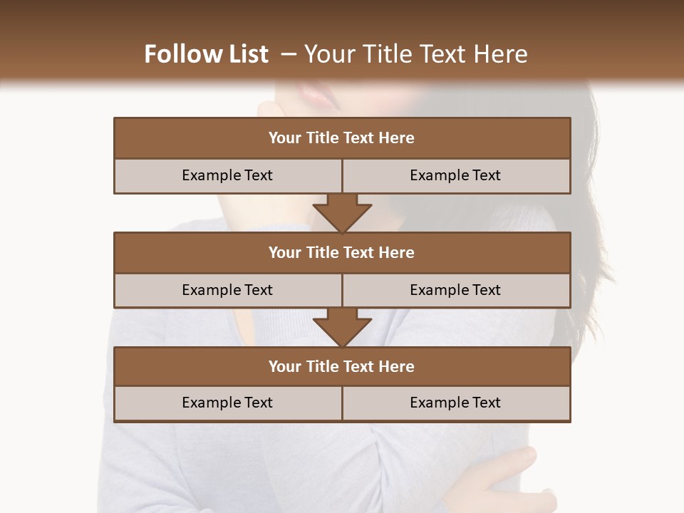 Lady Doubt White PowerPoint Template