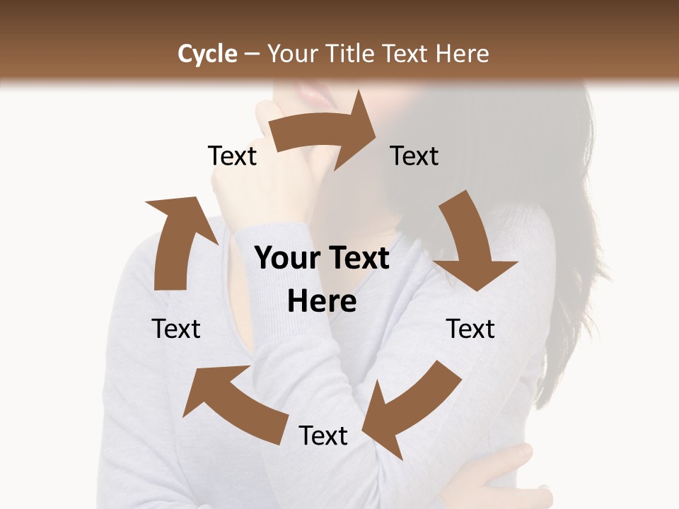 Lady Doubt White PowerPoint Template