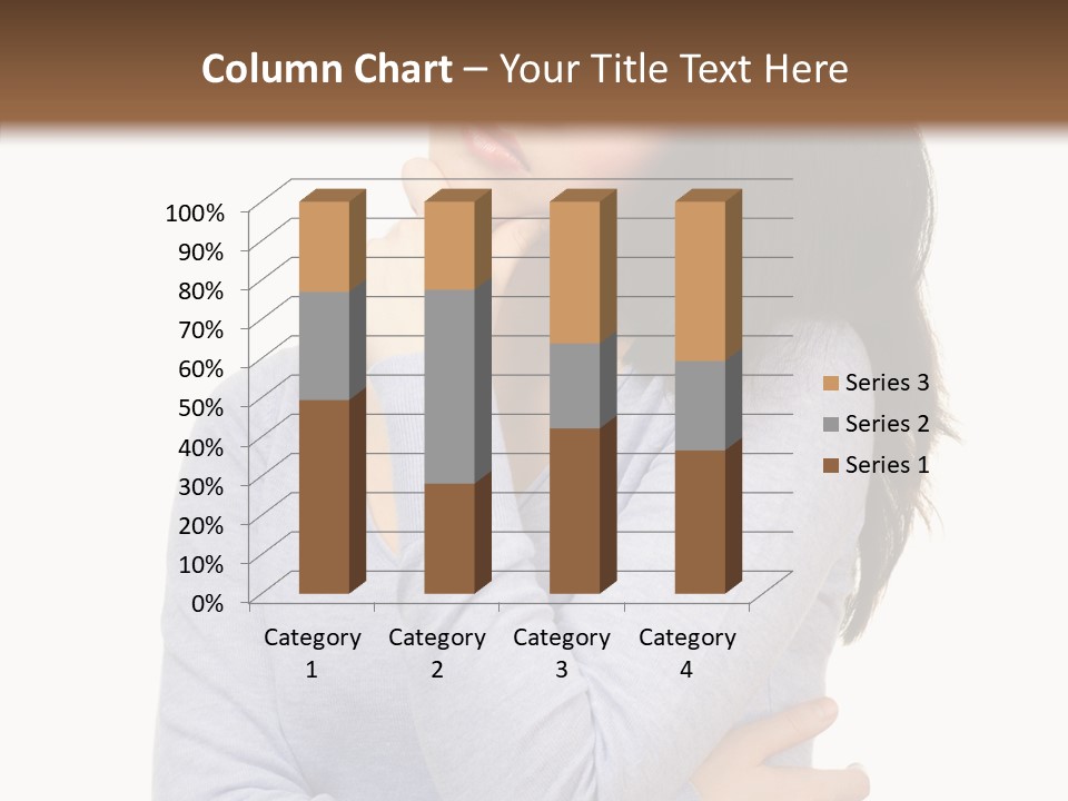 Lady Doubt White PowerPoint Template