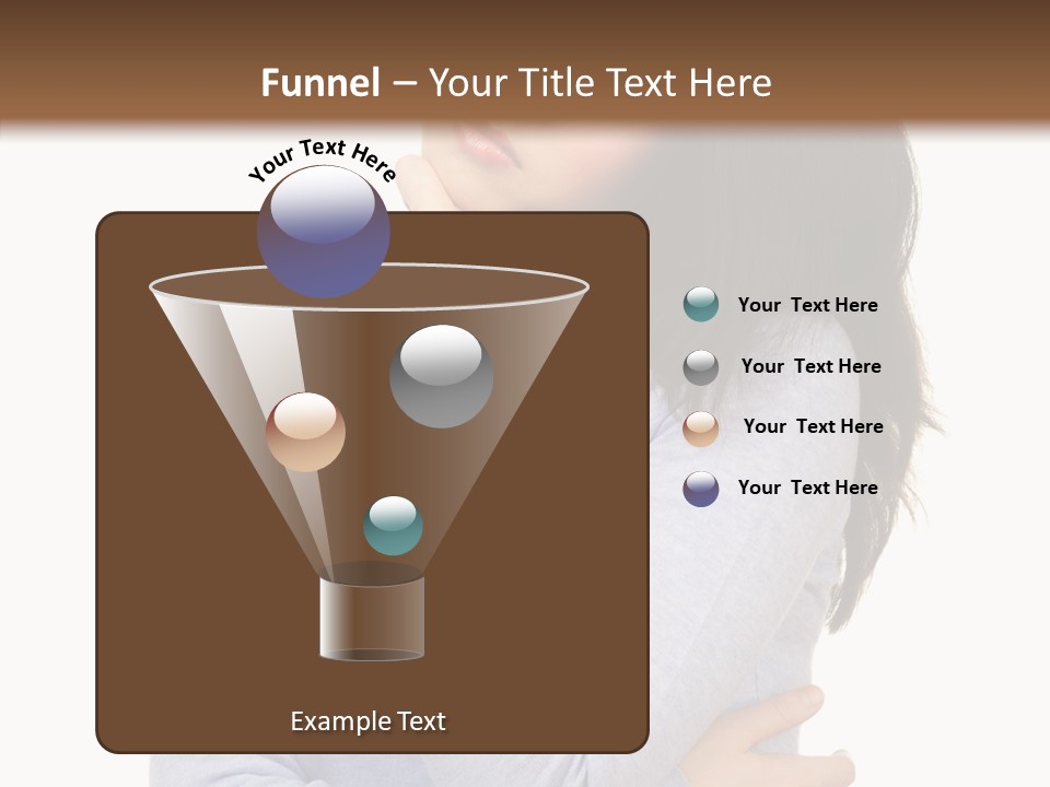 Lady Doubt White PowerPoint Template